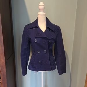 Women's Double-Breasted Navy Jacket